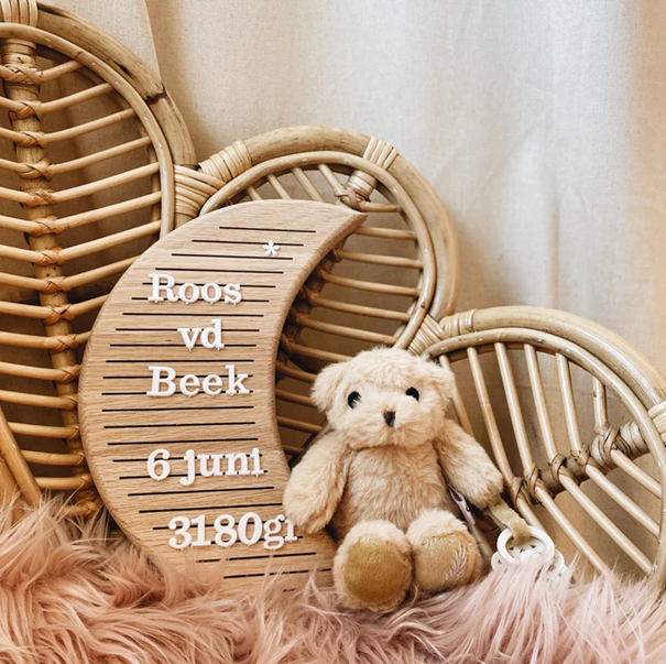 Letterbord maan – dé musthave voor zwangerschapsaankondigingen & mijlpalen 🌙