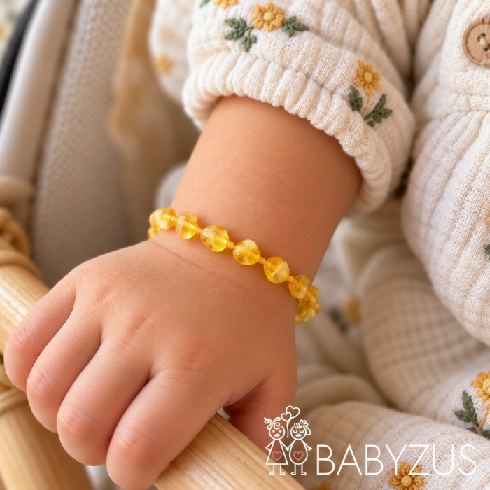 Honey Barnsteen armband | Baby - Doorkomende tandjes | 14cm