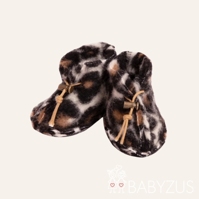 Wollen slofjes Alwero Emo | Leopard | Babyzus