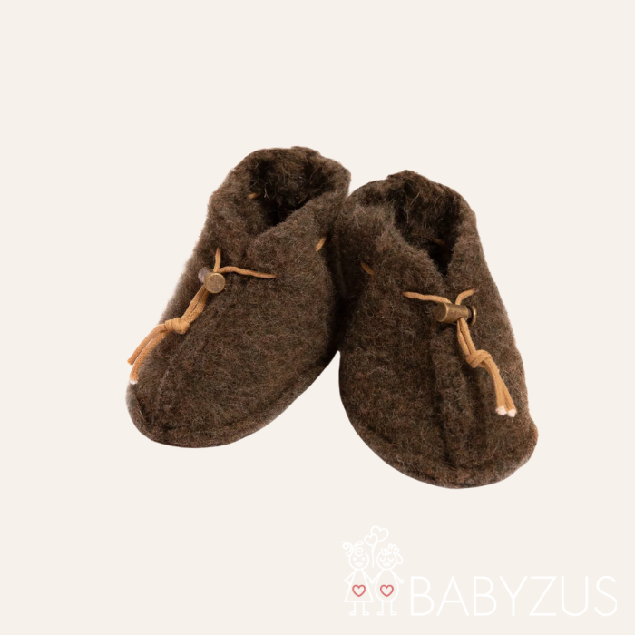 Wollen slofjes Alwero Emo | Brown | Babyzus