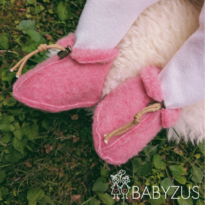 Wollen slofjes Alwero Emo | Bubblegum Roze | Babyzus