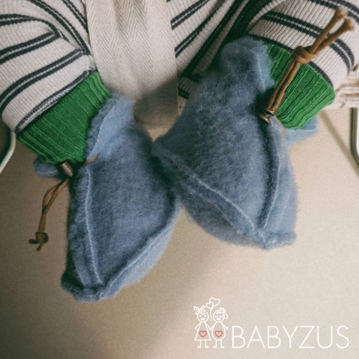 Wollen slofjes Alwero Emo | Sky Blue| Babyzus